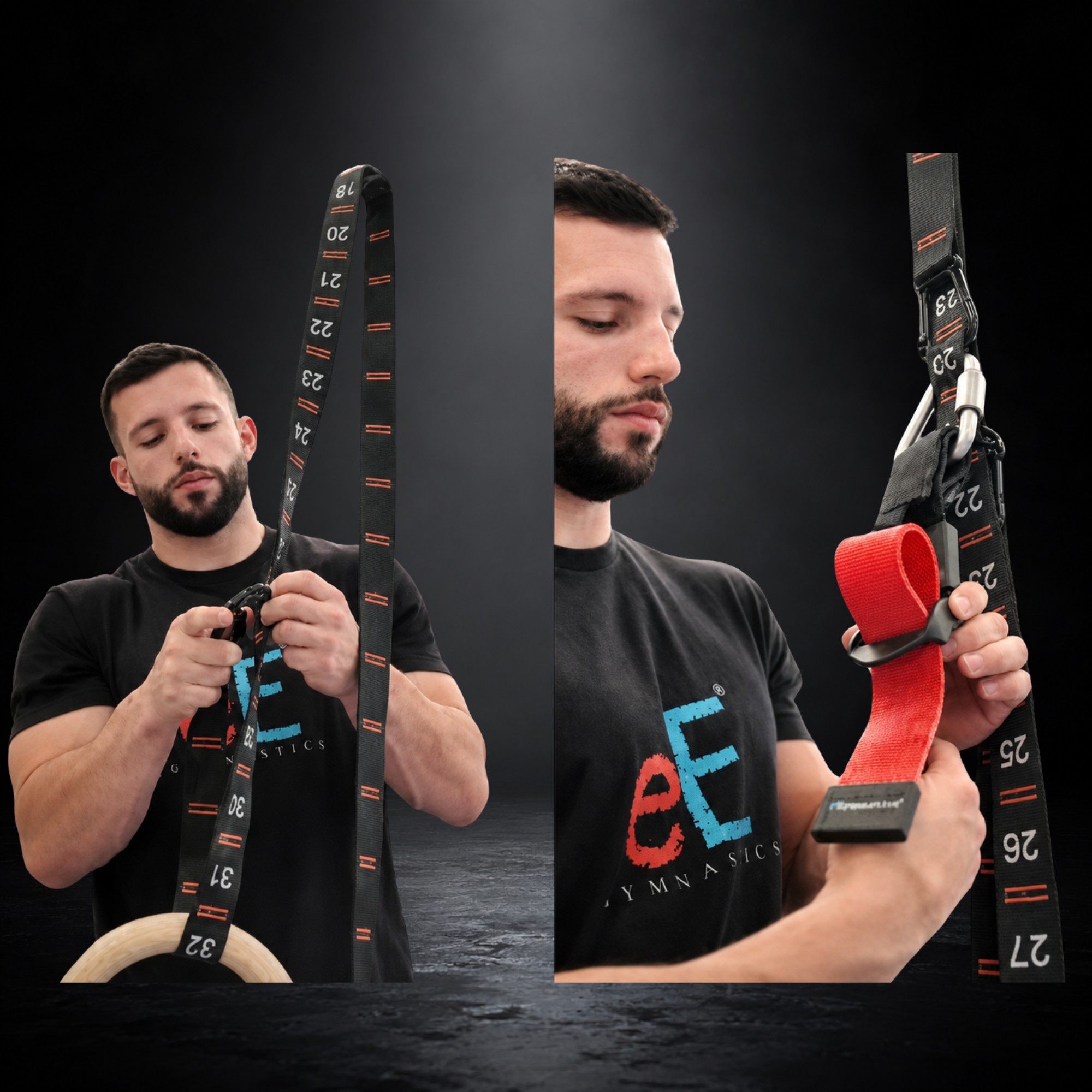eE Dual Kit | Adjustable Gymnastics Rings + The Ultimate Elastic Band